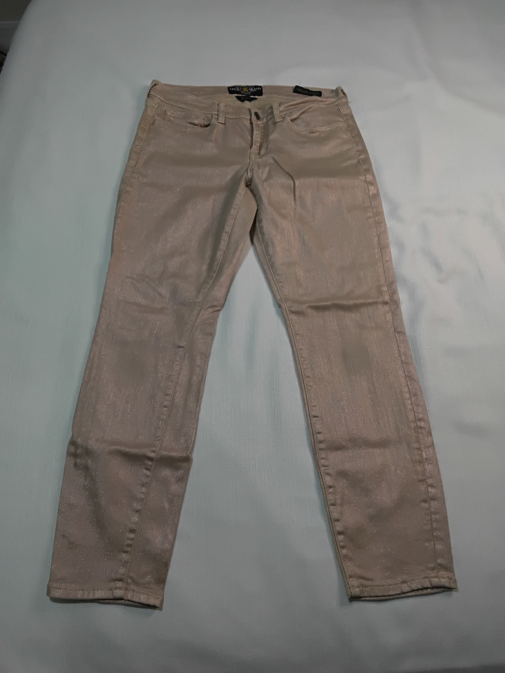 Lucky Brand Women's Light Beige Straight Leg Jeans